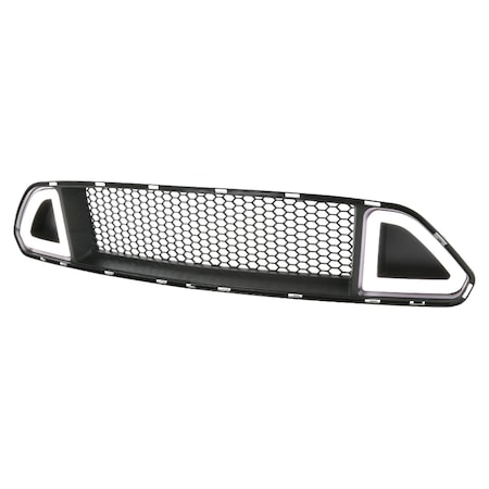 Spec-D Tuning 15-18 Ford Mustang Upper Mesh Grille With LED HG-MST15BKDRL-GP